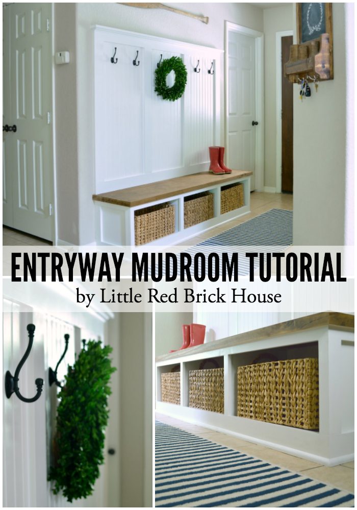Entryway Mudroom Tutorial | LITTLE RED BRICK HOUSE