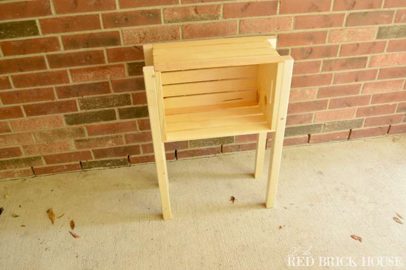 Wooden Crate Storage Table | Little Red Brick House