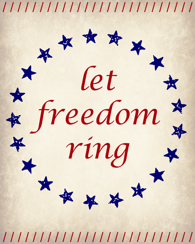 Let Freedom Ring Printable | LITTLE RED BRICK HOUSE