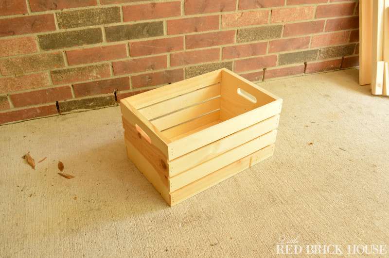Wooden Crate Storage Table | Little Red Brick House