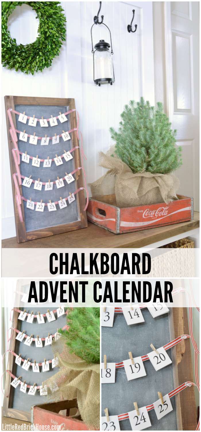 Simple Chalkboard Advent Calendar | LITTLE RED BRICK HOUSE
